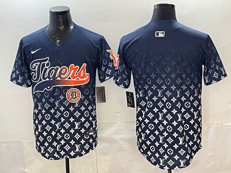 Men Detroit Tigers Blank Blue Game 2026 Nike MLB Jersey style 0013->detroit tigers->MLB Jersey